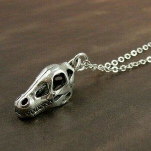 NWOT Silver T-Rex Necklace